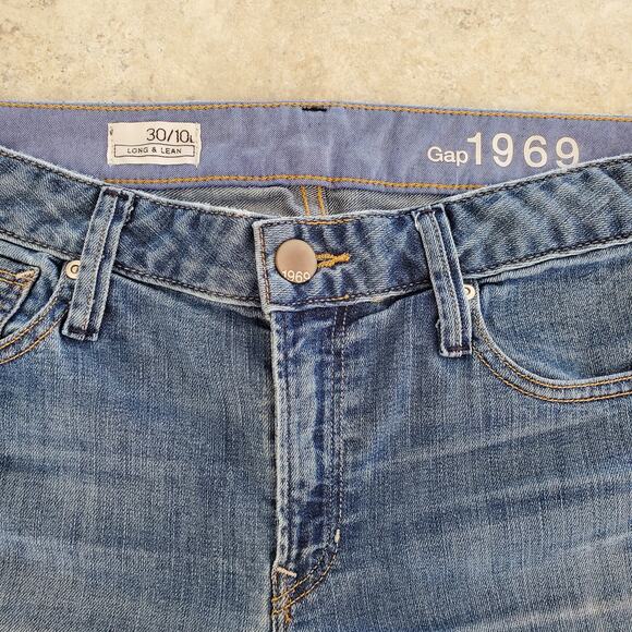 Gap Jeans Womens Size 10/30 Blue 1969 Bootcut Raw Hem - Picture 6 of 11